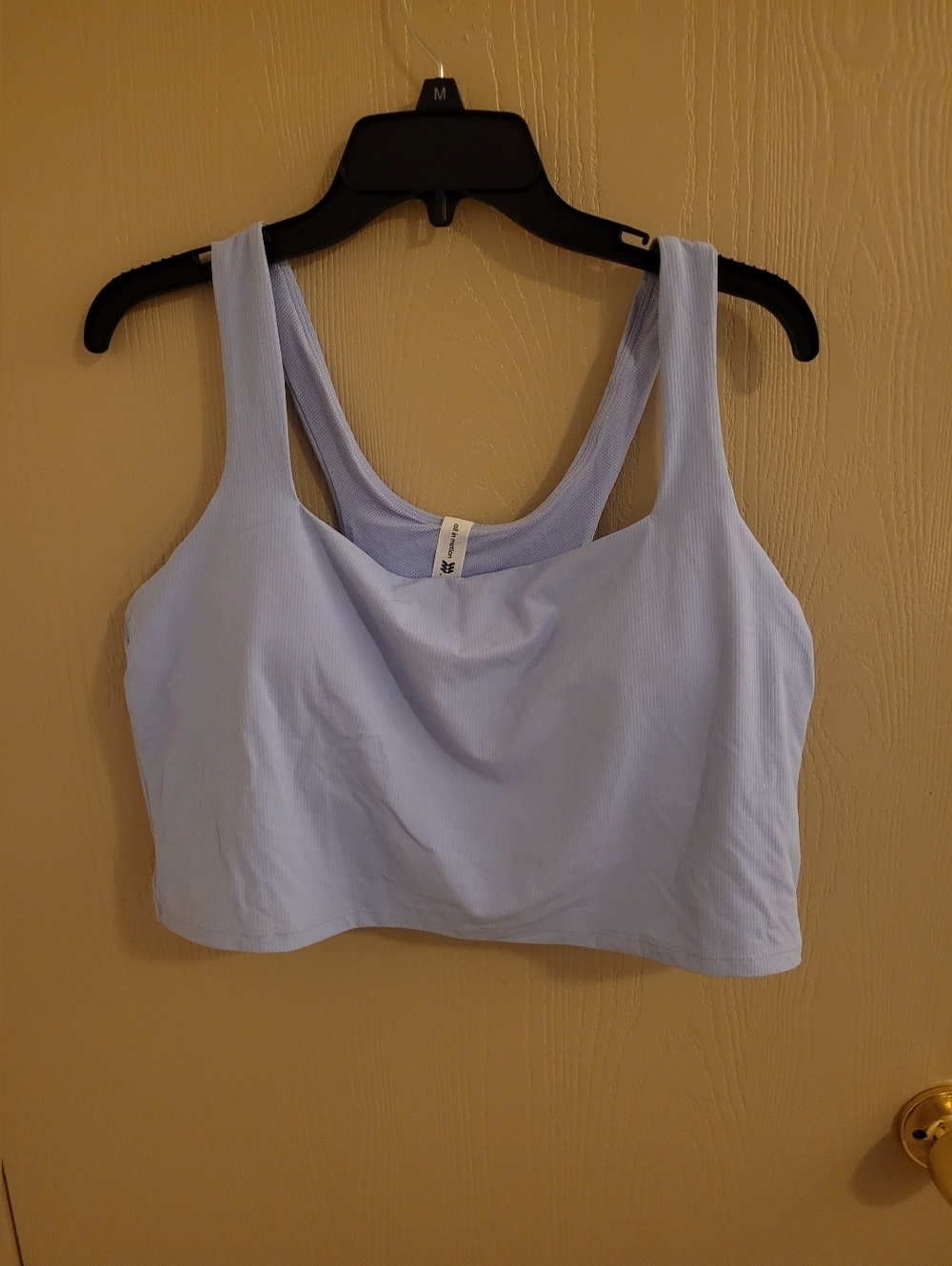 All In Motion Light Blue Light Support Sports Bra Ribbed NWT Womens Size XXL